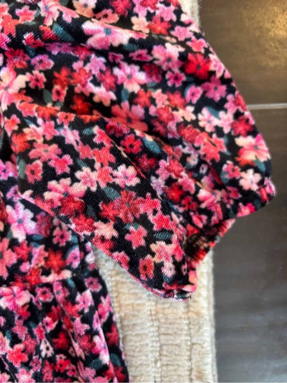 Old Navy Girls' Pink Floral Short-Sleeve Dress